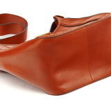 Light Brown Leather Buckle Shoulder Bag