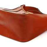 Light Brown Leather Buckle Shoulder Bag
