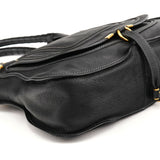 Black Leather Marcie 2-Way Bag