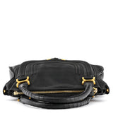 Black Leather Marcie 2-Way Bag