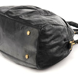 Borsa Twisted Q Baby Aidan in pelle nera