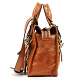 Borsa Bay in pelle marrone