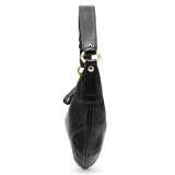 11372 Ergo Hobo Schultertasche aus schwarzem Leder