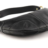 11372 Ergo Hobo Schultertasche aus schwarzem Leder