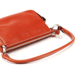 Orange Leather Multi-Pocket Blake Shoulder Bag
