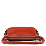 Orange Leather Multi-Pocket Blake Shoulder Bag