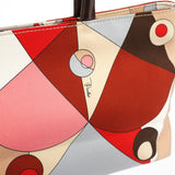 Multi Abstract Geometric Print Tote Bag
