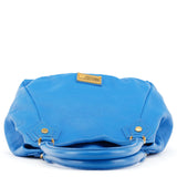 Blue Leather Classic Q Fran 2-Way Bag