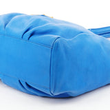 Blue Leather Classic Q Fran 2-Way Bag