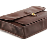 5180 Dark Brown Glove-Tanned Leather Metropolitan 2-Way Briefcase Bag