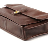 5180 Dark Brown Glove-Tanned Leather Metropolitan 2-Way Briefcase Bag