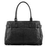 8A71 Black Smooth Leather Hamptons Tote Bag