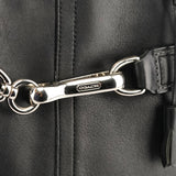 8A71 Black Smooth Leather Hamptons Tote Bag