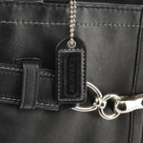 8A71 Black Smooth Leather Hamptons Tote Bag