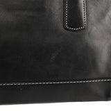 12482 Madeline Turnlock tote i sort læder