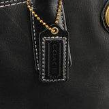 12482 Madeline Turnlock tote i sort læder