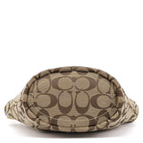 40896 Schultertasche aus Signature Canvas in Beige und Braun