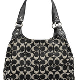 F21881 Borsa hobo Signature in tela Signature grigia e nera