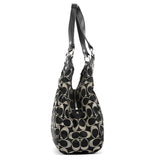 F21881 Borsa hobo Signature in tela Signature grigia e nera