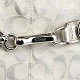 F15677 Borsa tote Hamptons in tela Signature argento metallizzato