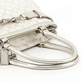 F15677 Borsa tote Hamptons in tela Signature argento metallizzato