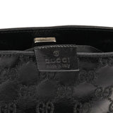 005 1785 Black Calfskin GG Embossed Shoulder Bag