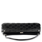 005 1785 Black Calfskin GG Embossed Shoulder Bag