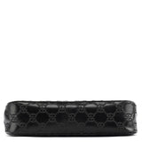 005 1785 Black Calfskin GG Embossed Shoulder Bag