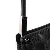 005 1785 Black Calfskin GG Embossed Shoulder Bag