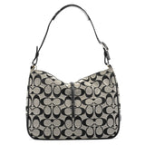 6091 Signature Clip hobo i gråt og sort Signature canvas
