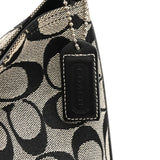 6091 Signature Clip hobo i gråt og sort Signature canvas