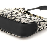 6091 Signature Clip hobo i gråt og sort Signature canvas