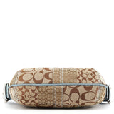 3680 Beige Blue Python Patchwork Shoulder Bag