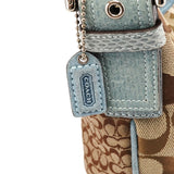 3680 Beige Blue Python Patchwork Shoulder Bag