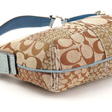 3680 Beige Blue Python Patchwork Shoulder Bag