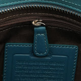 8A70 Hamptons tote i petrol læder