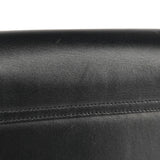 001 1274 Black Leather Square G Shoulder Bag