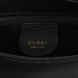 001 1274 Black Leather Square G Shoulder Bag