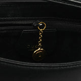 001 1274 Black Leather Square G Shoulder Bag