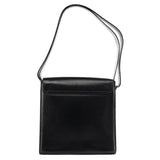 001 1274 Black Leather Square G Shoulder Bag