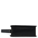 001 1274 Black Leather Square G Shoulder Bag