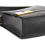 001 1274 Black Leather Square G Shoulder Bag