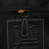 11645 Black Signature Canvas Turnlock Tote Bag