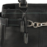 8A70 Hamptons tote i sort glat læder