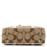 6234 Beige White Signature Gallery Tote Bag