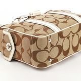 6234 Beige White Signature Gallery Tote Bag