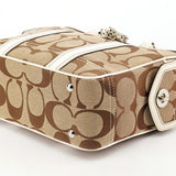 6234 Beige White Signature Gallery Tote Bag