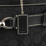 8K07 Sac cabas Hamptons en toile Signature noire