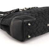 8K07 Sac cabas Hamptons en toile Signature noire
