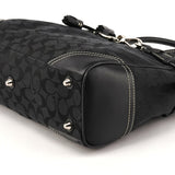 8K07 Sac cabas Hamptons en toile Signature noire